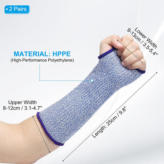 PATIKIL Cut Resistant Sleeve Arm Safety Protectors Sleeves with Thumb Hole Level 5 Protection Forearm Guard Sleeves