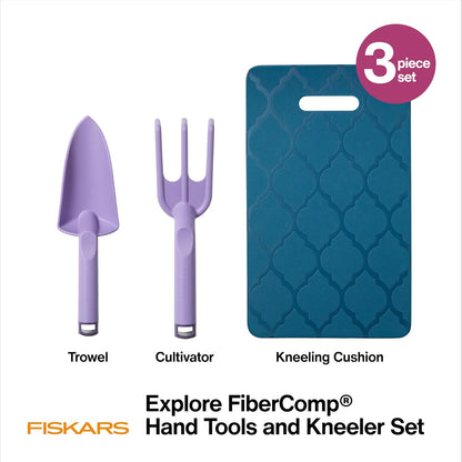 Fiskars 2-Piece Pruning & Veggie Shears Set, Explore Collection Garden Tool Kit, Bypass Pruner for Light Trimming, Vegetable Shears with Serrated Stainless Steel Blades for Harvesting Flowers & Herbs