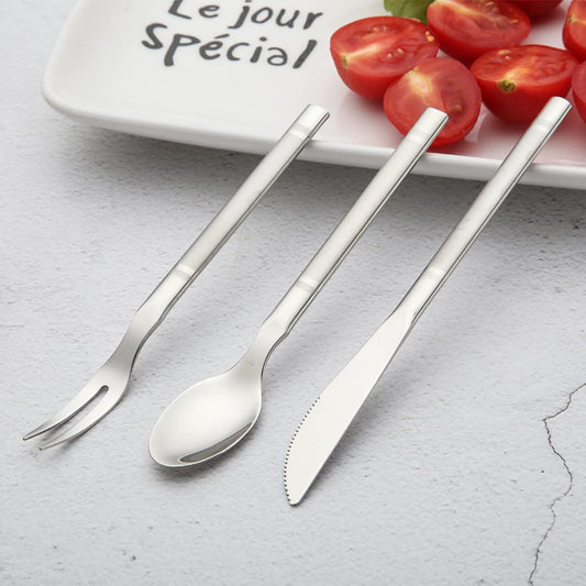 VANRA 5.8in 4-Piece Dessert Knives Set Stainless Steel Kids Dinner Knife Appetizer Fruit Snack Serving Knives Small Flatware Set