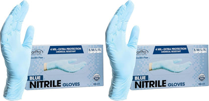 ForPro Disposable Nitrile Gloves, Chemical Resistant, Powder-Free, Latex-Free, Non-Sterile, Food Safe, 4 Mil