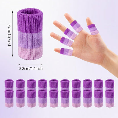 20Pcs Crochet Finger Guard Protectors Covers Compression Knitting Finger Sleeves Protects Finger Cushion for Writing