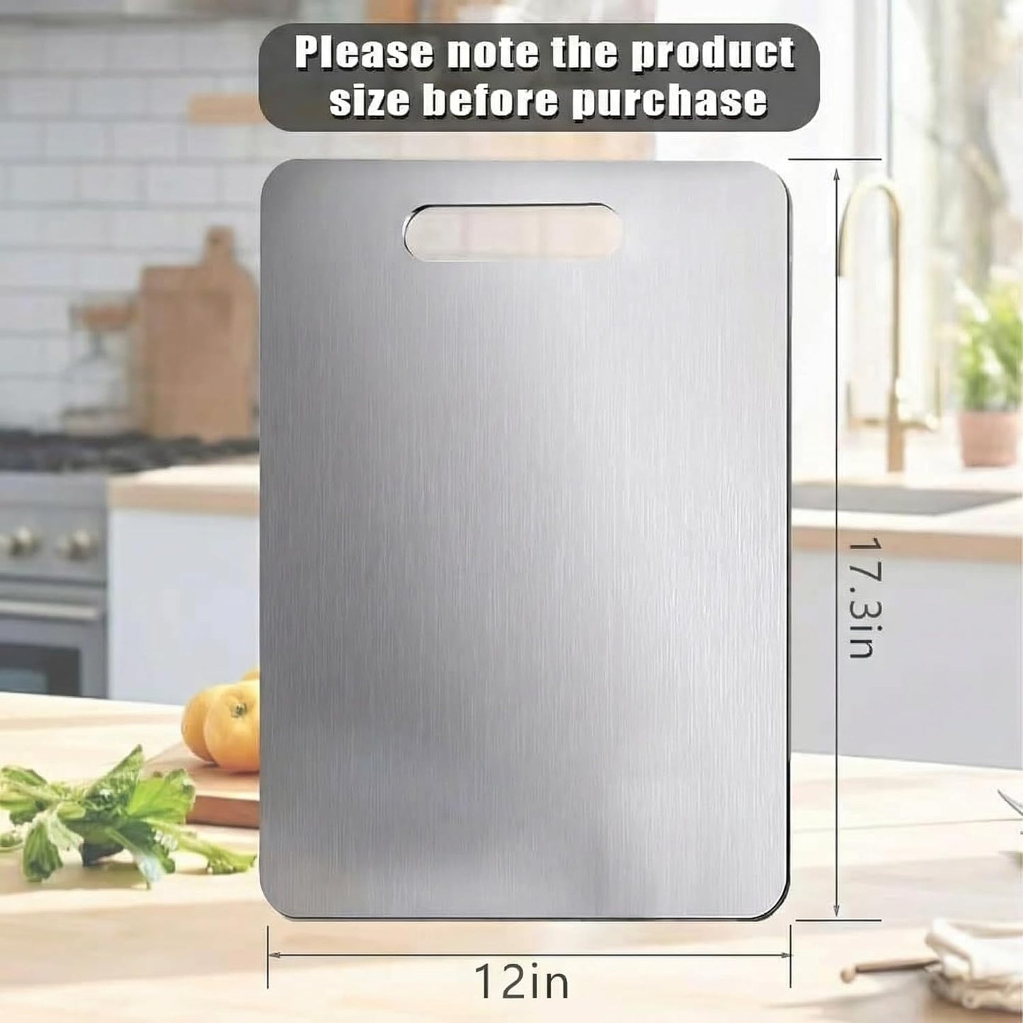 Titanium Cutting Board Set of 3, Titanium Cutting Boards for Kitchen, Non Toxic, Double-Sided Food Grade Chopping Board for Cutting Meat Vegetable Fruit, Outdoor Camping