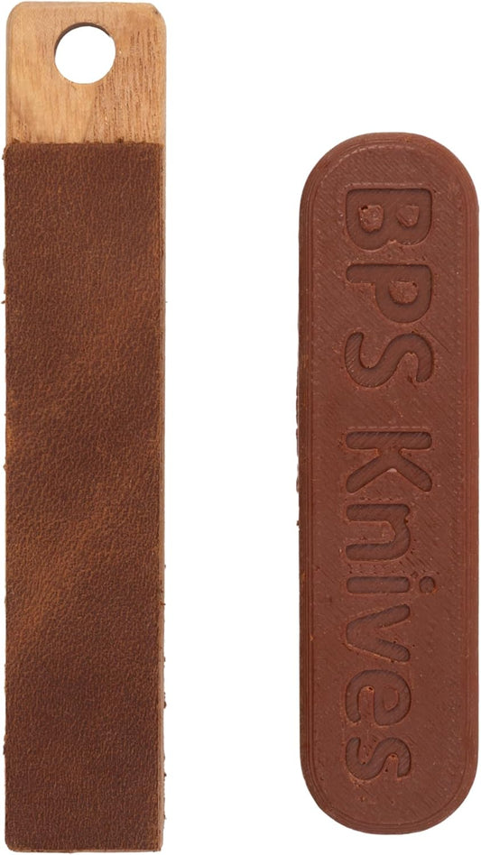BPS Knives - Compact Knife Stropping Tool for Precise Edge Sharpening, Honing and Maintenance, Portable Precision Strop for Fixed Blade, Folding, EDC, Bushcraft and Kitchen Knives