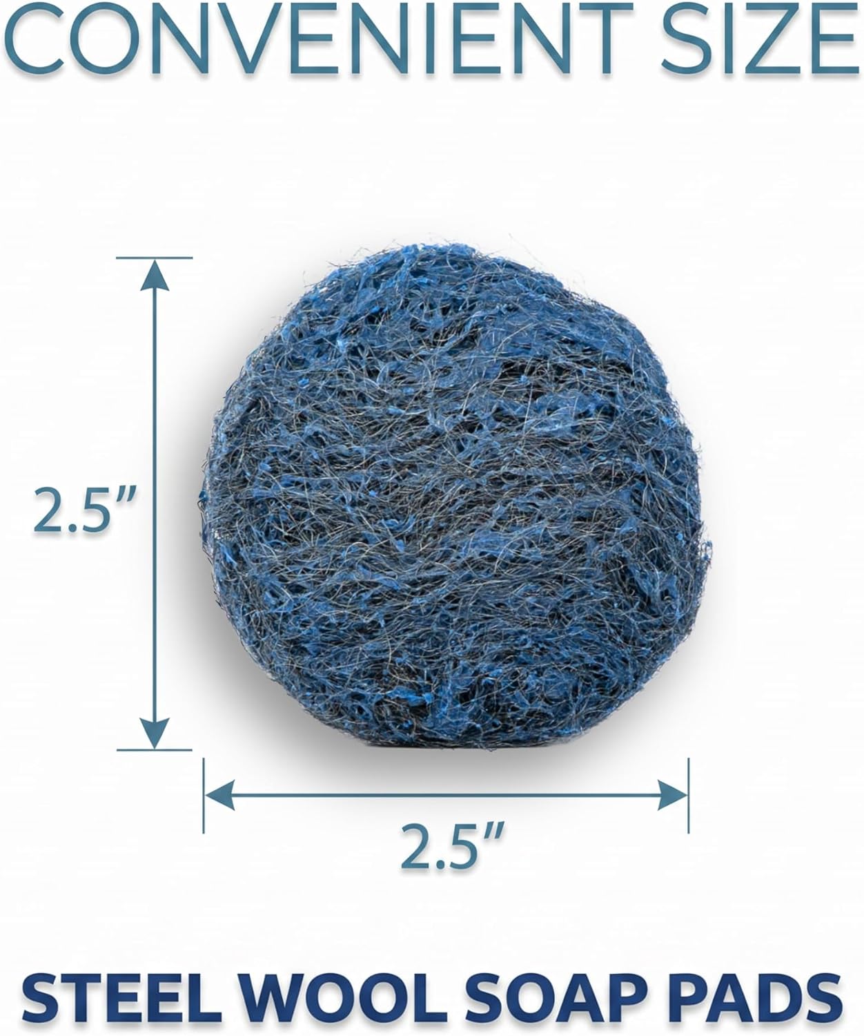 Amazon Basics Steel Wool Soap Pads, Reusable, Cuts Grease and Removes Rust, 10 Count, Pack of 1