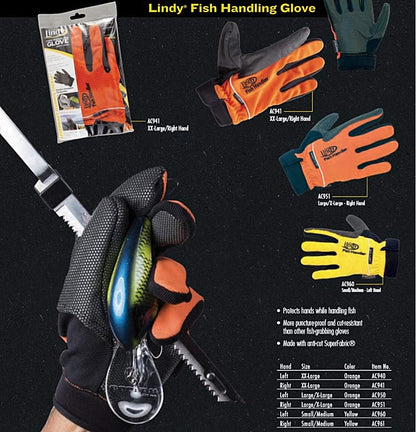 Lindy Fish Handling Glove Puncture-Proof and Cut Resistant Fish-Grabbing Glove