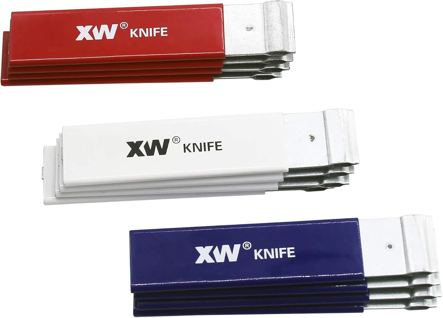 XW Handy Safety Box Cutters, Auto-retractable Razor Blade Carton Cutter for Opening Packages, 10-Pack