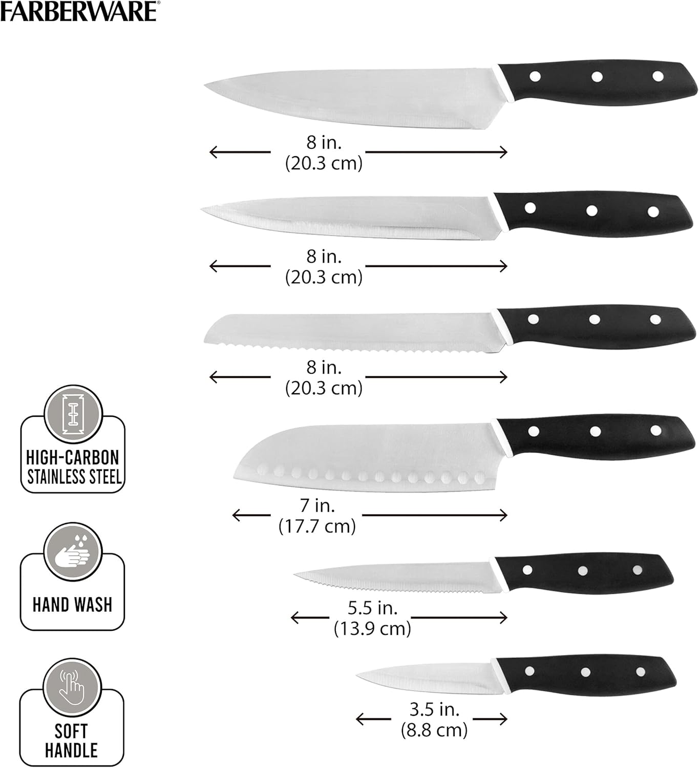 Farberware - 5272030 Farberware Resin Cutlery Set, Assorted, Pastel Cool, 12-piece