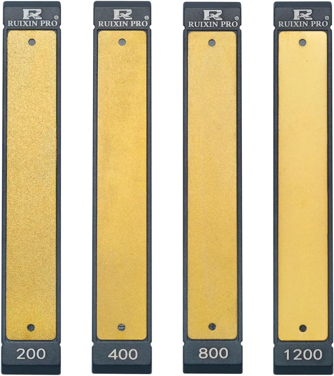 4PCS Diamond Sharpening Stones, #200#400#800#1200 Grit for Knife Sharpening Fixed-Angle Kit, Professional Whetstone Kit for Kitchen Outdoor