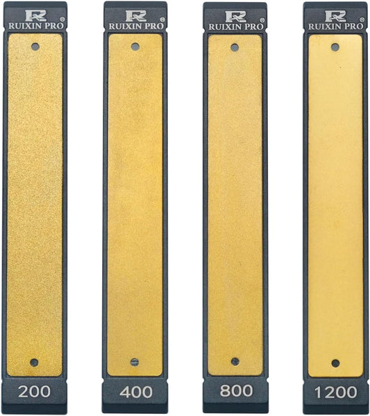 4PCS Diamond Sharpening Stones, #200#400#800#1200 Grit for Knife Sharpening Fixed-Angle Kit, Professional Whetstone Kit for Kitchen Outdoor