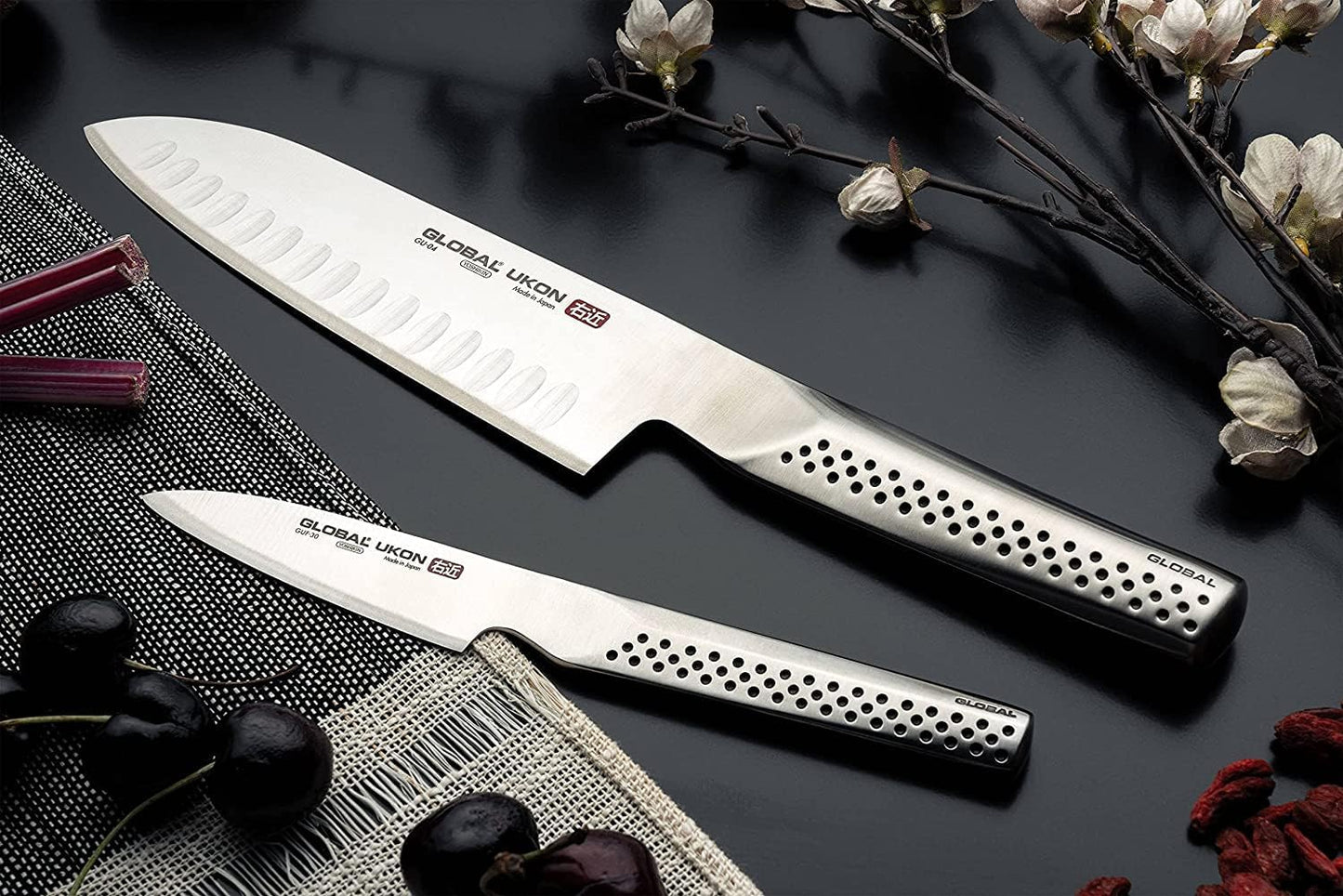 Global Ukon 5 inch Vegetable Knife - Lightweight Japanese Stainless Steel, Razor Sharp Edge, Ambidextrous Thumb Rest, Made in Japan, GUM-10