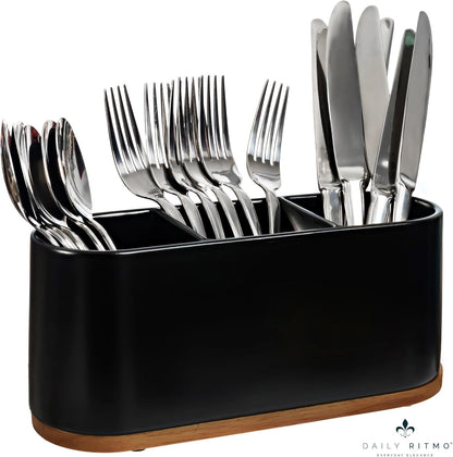 DAILY RITMO® White Countertop Silverware Holder