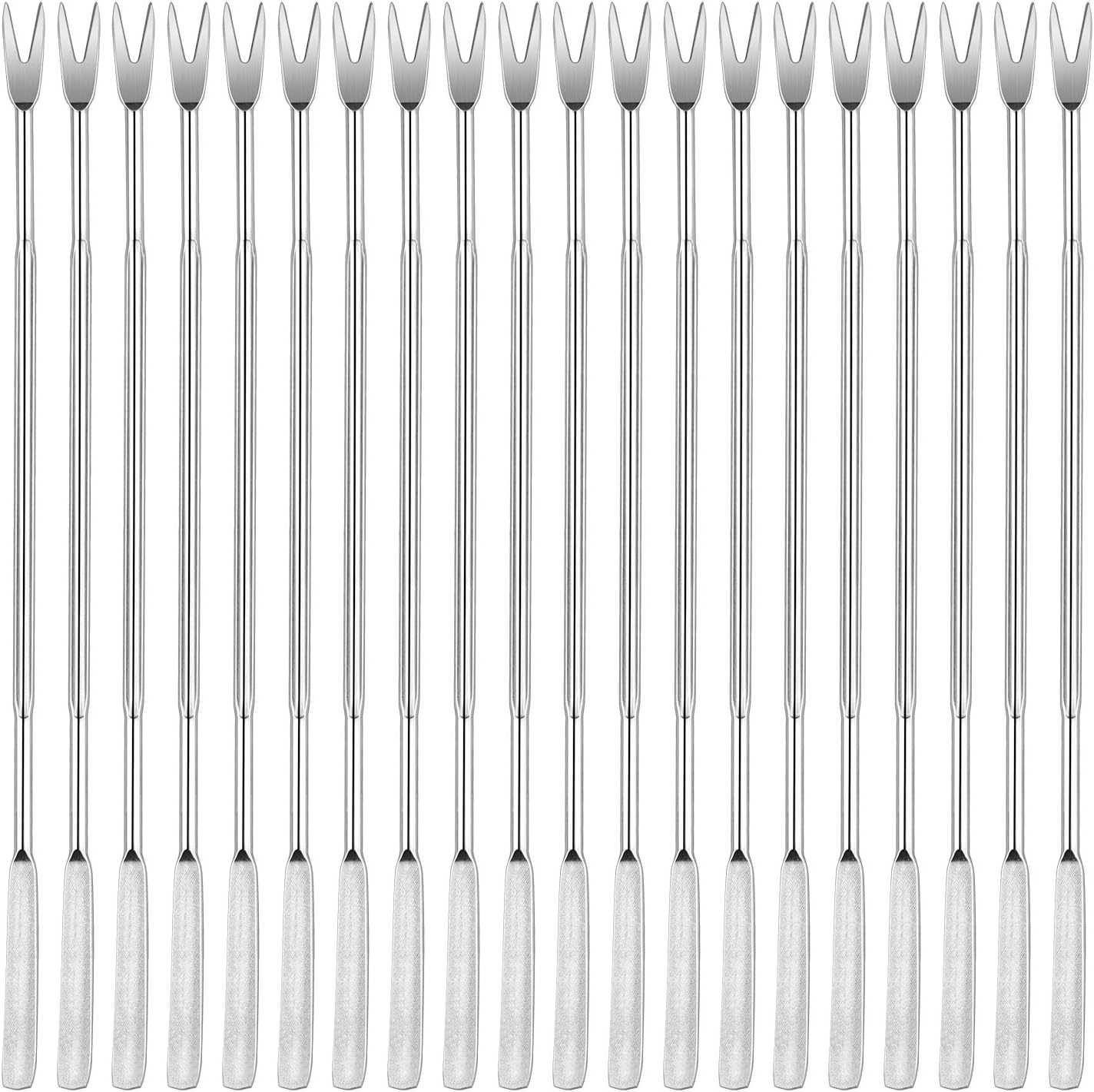20 Pieces Stainless Steel Seafood Forks Picks- Silver
