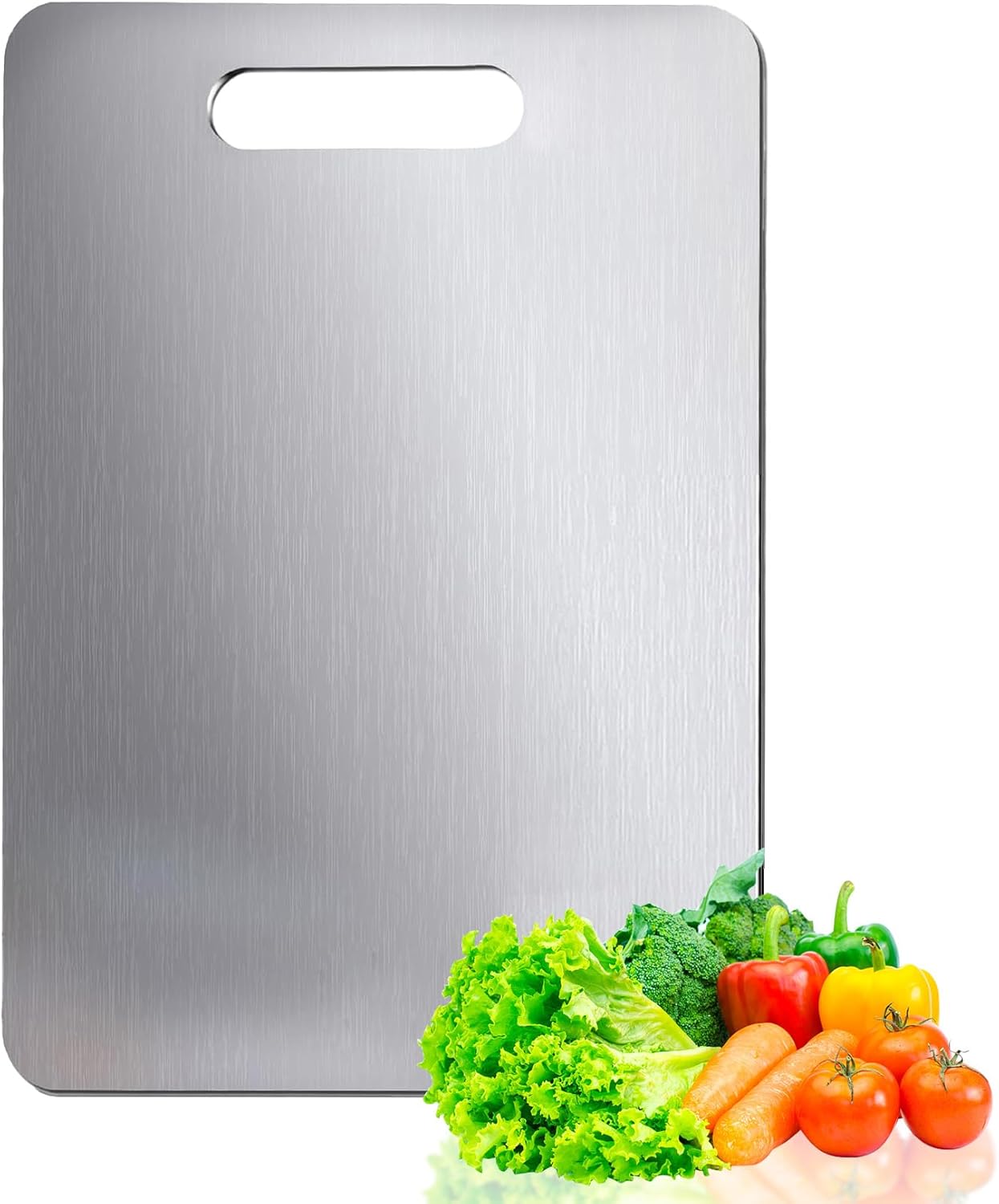 Titanium Cutting Board Set of 3, Titanium Cutting Boards for Kitchen, Non Toxic, Double-Sided Food Grade Chopping Board for Cutting Meat Vegetable Fruit, Outdoor Camping