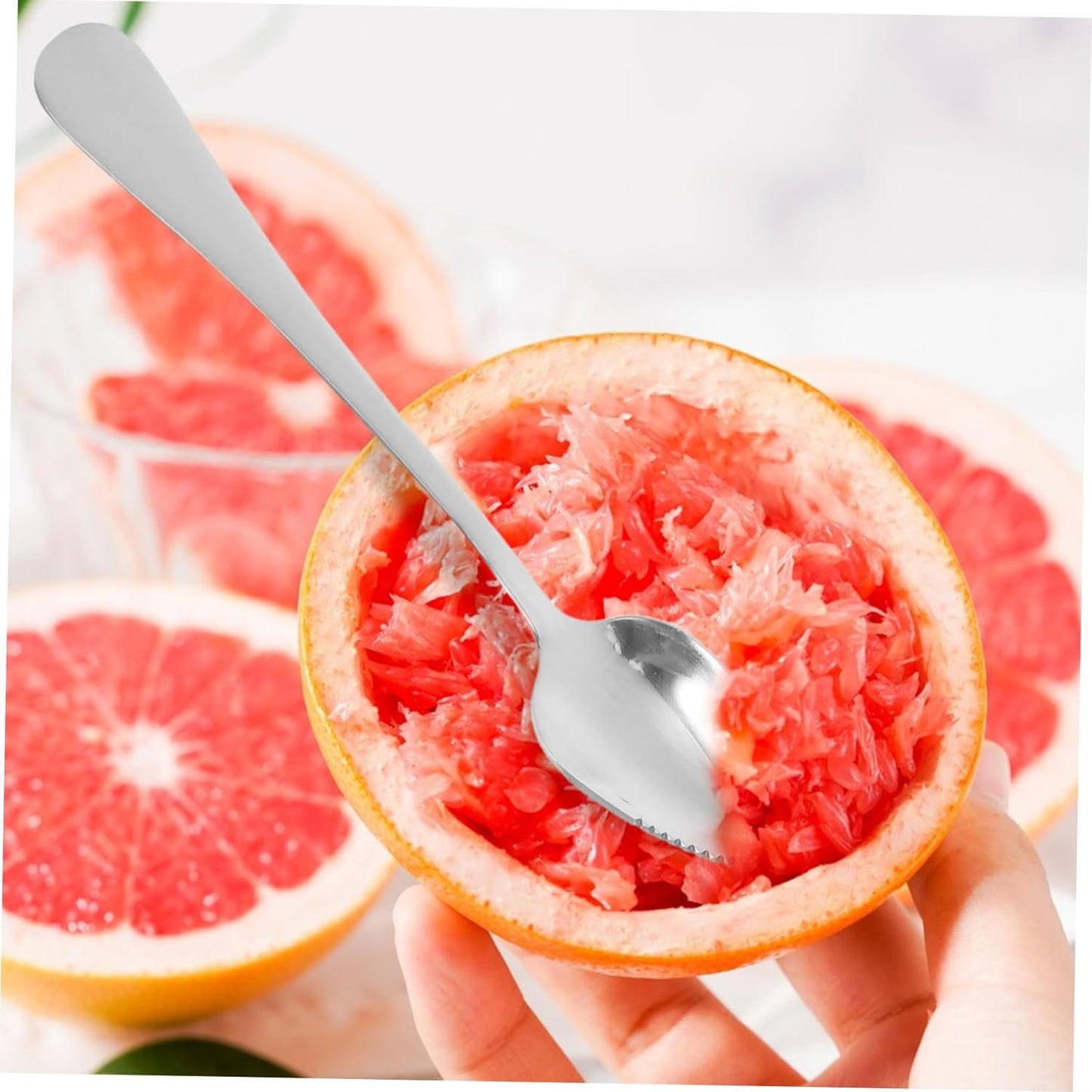 Stainless Steel Fruit Cutting Tools Serrated Edge Spoons Knife for Grapefruit Lemon Salads Pitaya Kitchen Utensils
