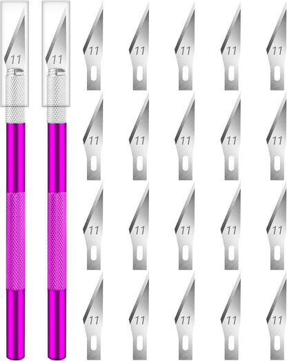 DIYSELF 16-Piece Exacto Knife Set, Craft Knife & Hobby Knife Kit, Precision Knife with Magnetic Storage Case, Exacto Knife for Crafting, Paper, Foam, Vinyl, Models, 3D Printing, Junk Journal Supplies