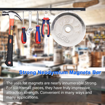 30Pcs Super Strong Neodymium Bar Magnets, N52 Heavy Duty Magnet with Adhesive Backing, Waterproof Small Rare Earth Magnets for Crafts, Strips Magnet for Fridge, Building, Office, 58x10x2 mm