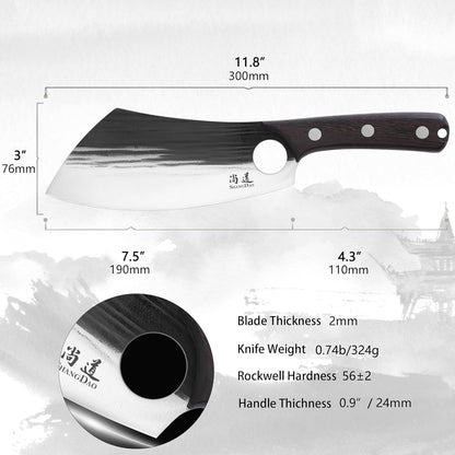 SHANGDAO Boning Knives, 6 ″ Viking Boning Knife for Meat Cutting, High-carbon steel Chopper Knife, Forged Blade & Wood Handle, Hand Forged Full Tang Knife