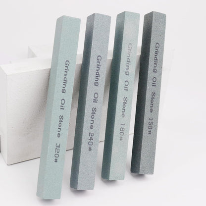 4Pcs Square Sharpening Stone Set -Grits 150#, 180#, 240#, 320# Green Silicon Carbide Honing Whetstone Kit for Moldels, Metal & Knife Cutting Tools (150 * 20 * 10mm)