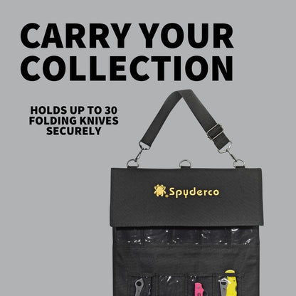 Spyderco SpyderPac - Includes Deep Pockets with Heavy Duty Polyester Design, Clear Plastic Window, Velcro Closures, and Adjustable Shoulder Strap