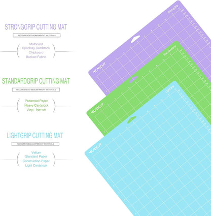 12x24 Stronggrip Cutting Mat for Cricut Maker 3/Maker/Explore 3/Air 2/Air/One, 3 Pcs Non-Slip Flexible Cutting Mats for Crafts, Quilting, Sewing and all Arts
