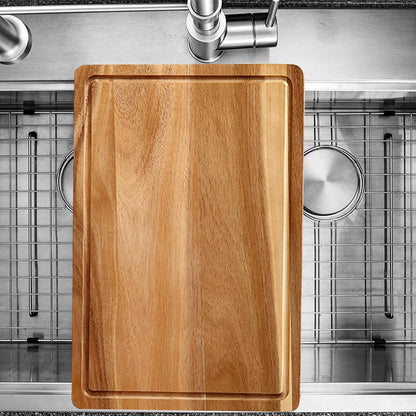 GAOMON 20 x 15 In Extra Large Acacia Wood Cutting Board, 1.5" Thick Kitchen Cutting Boards with Handle & Juice Groove, Butcher Block, Wooden Carving Board for Meat and Chopping Vegetables