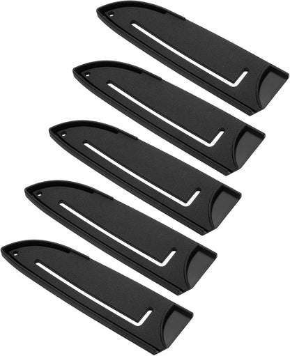 uxcell 2 Pack PP Safety Knife Cover Sleeves, Blade Edge Guards Protector, Universal Knife Sheath for 5" Kitchen Knife, Black