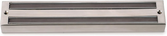 RSVP International Stainless Steel Knife Holder, 18-inches | Attractive Satin Finish | Dual Magnetic Strips | Won't Dull Knives, 18 inches ((KN-18))