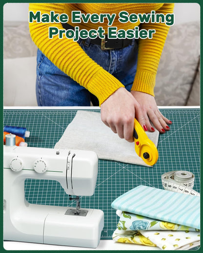 Foldable Self Healing Cutting Mat, 17" x 11", Rotary Cutting Mat for Sewing, Quilting, Scrapbooking, Craft Cutting Board for Hobby Use(A3)