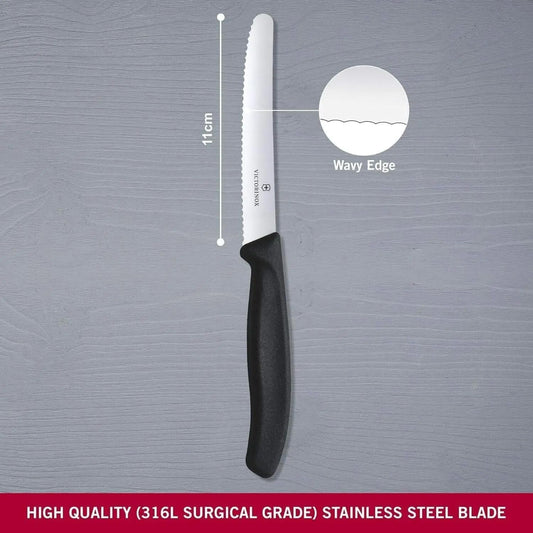 Victorinox Swiss Classic 6-Piece Steak Knife Set, 4-1/2-Inch Serrated Blades with Round Tip, 4-Inch