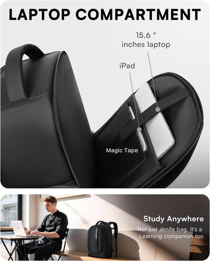 Chef Knife Backpack with Waterproof Pocket, 30+ Pockets for Knives and Tools, Knife Bags for Chefs Professional Culinary Apprentice Private Chefs, Pocket for Tablet Laptop (Knife Not Included)