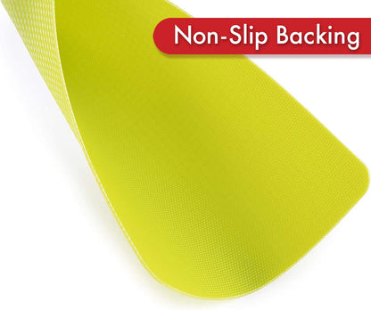 Dexas Heavy Duty Cutting Board Grippmat, Flexible Cutting Boards for Kitchen, Set of 4, Non Slip Plastic Board Cutting Mat Small Size 5.5 x 8, Blue, Green, Yellow, Red Set, Kitchen Gadgets