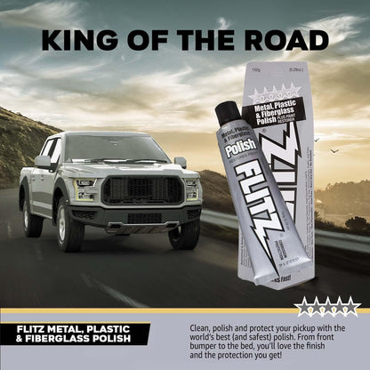 Flitz Metal Polish Paste - 5.29oz USA-Made Polish for Solid Chrome, Stainless Steel, & Aluminum - Non-Abrasive for Light Oxidation - Requires Manual Buffing - Not for Plated/Coated Surfaces (1 Pack)