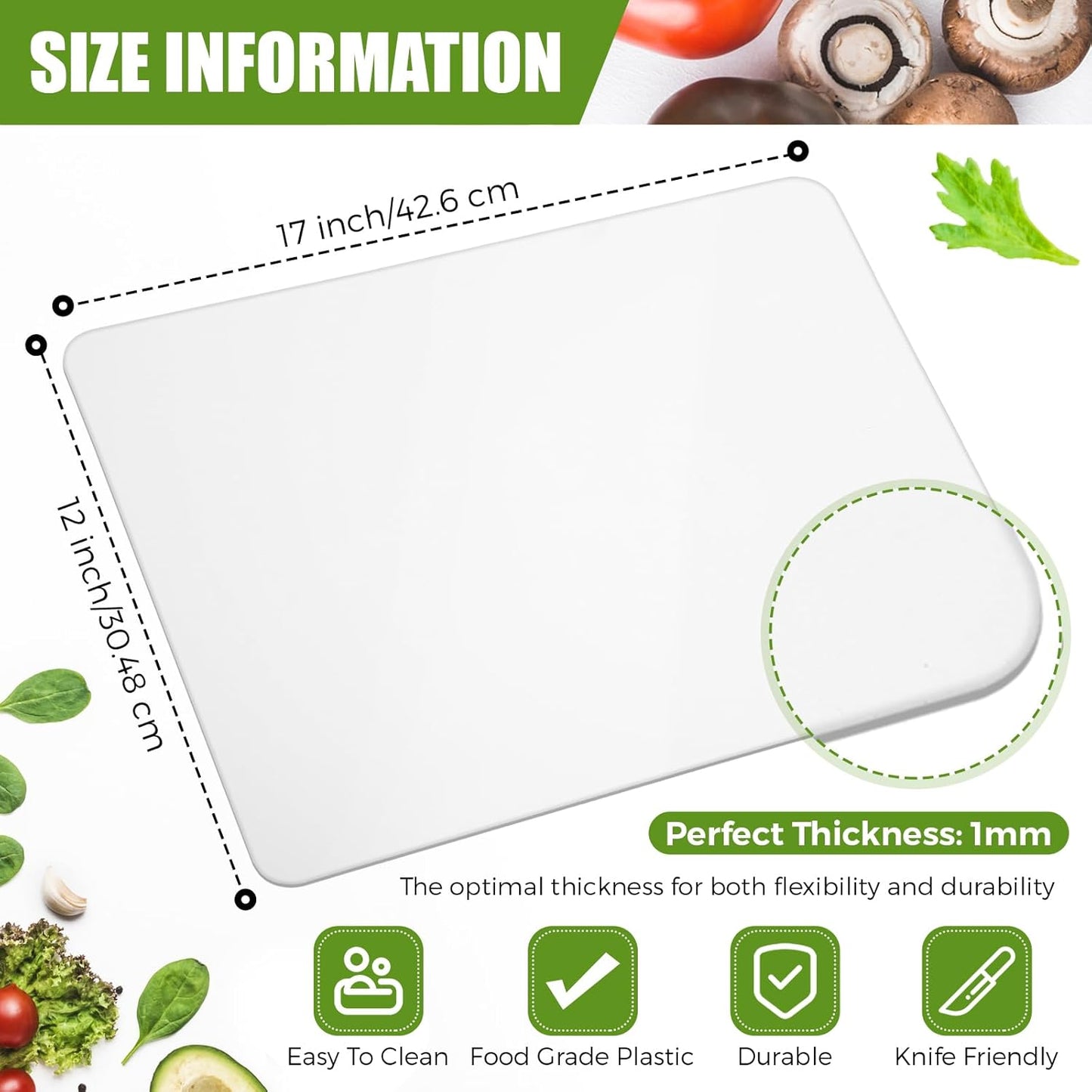 Hushee 120 Count Disposable Cutting Board Sheets 15 x 10. 6 Inch Disposable Sheets Flexible Plastic Sheet Cutting Mat Large Chopping Boards for Kitchen Cooking Traveling Camping Tailgating BBQ