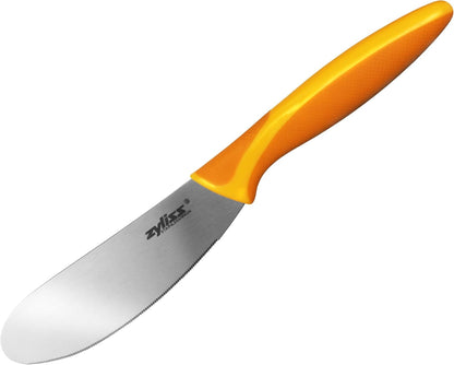 Zyliss Sandwich Knife & Condiment Spreader - Sandwich Spreader for Butter, Cream Cheese, & Jellies - Ergonomic Stainless Steel Spreading - Butter Spread for Bagels & Toast - Gray 4.7"