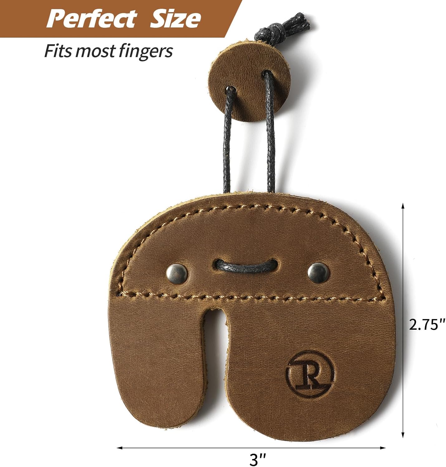 Ringsun Leather Archery Finger Tabs,Handmade Archery Finger Guard for Shooting Practice Gear, Recurve Bow Fingers Tab