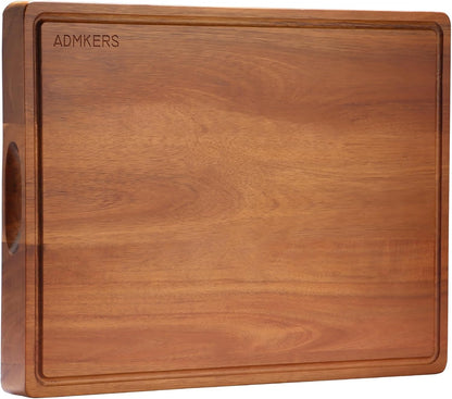 Wood Cutting Boards for Kitchen, Acacia Wooden Cutting Board Set, Charcuterie Board, Large Solid Chopping Board for Meat, Cheese, Fruit, Vegetables (set of 3)