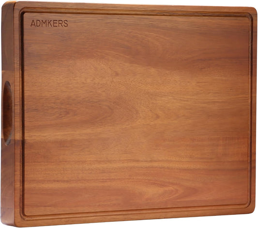 Wood Cutting Boards for Kitchen, Acacia Wooden Cutting Board Set, Charcuterie Board, Large Solid Chopping Board for Meat, Cheese, Fruit, Vegetables (set of 3)