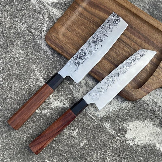Meat Cleaver,Cleaver Knife, 8 Inch Kiritsuke Knife Octagon Handle Japanese Gyuto Knives Kitchen Chef Pro Sharp Blade Salmon Tool (Color : Nakiri knife)