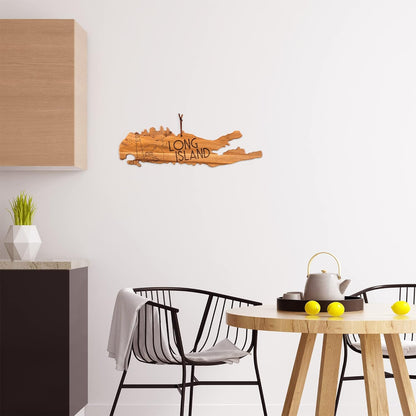Totally Bamboo Rock & Branch Origins Series New York State Shaped Cutting Board and Charcuterie Serving Tray, Includes Hang Tie for Wall Display