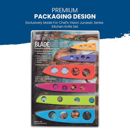 CHEF'S VISION Landscape Knife Blade Covers - Premium Kitchen Knife Guards - Protect your Knives With Stylish Knife Sheaths - Durable and Protective Knife Sleeves - Knives not Included