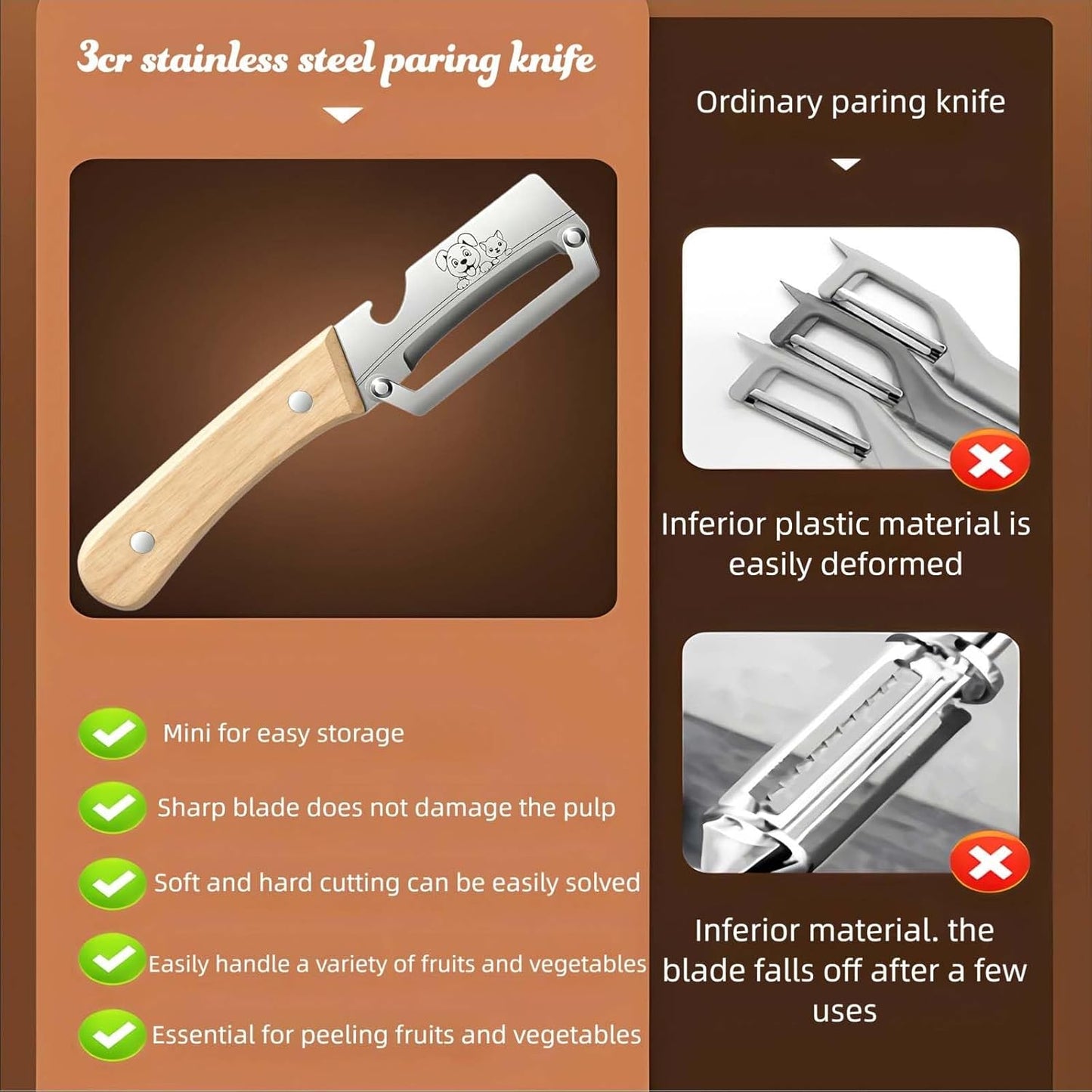 Multifunctional Vegetable Peeler with Stainless Steel Blade and Bottle Opener - Ideal for Veggie Potato Carrot and Apple Peeling