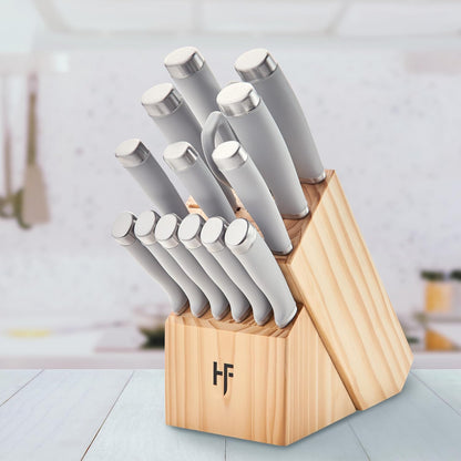Hampton Forge Epicure True Aqua Knife Block Set, 15 Piece
