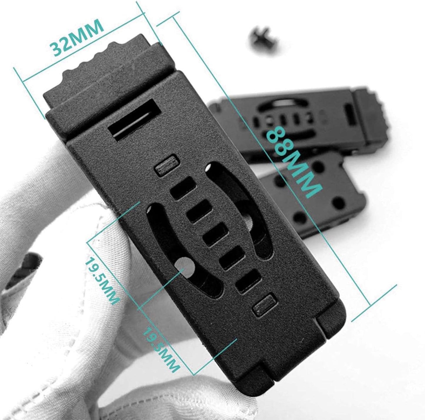 2-Pack Tactical Knife Clip Holster - Universal Kydex Belt Sheath Compatible with EDC, Camping & Utility Tools (Black)