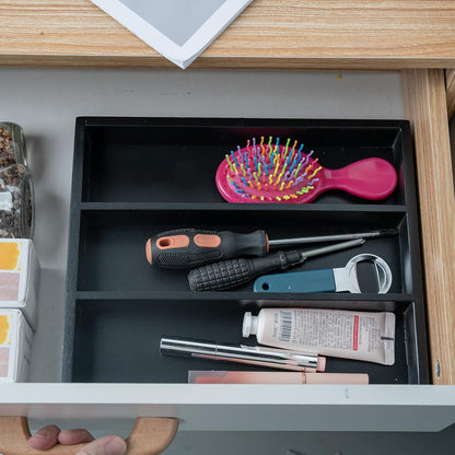 Fibogollo Silverware Organizer Bamboo Kitchen Drawer Organizer Kitchen Utensil Organizers, Flatware Organizer Tray for Flatware, Utensils(Natural)