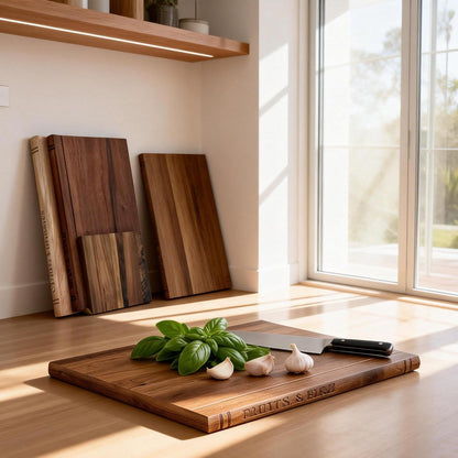 Resafy Book Cutting Board Set of 3,Acacia Wooden Decorative and Functional Cutting Boards with Wooden Stand Library,Fruits, Vegetables, Meat, Fish, Cheese and Bread | Statement Piece for Countertop