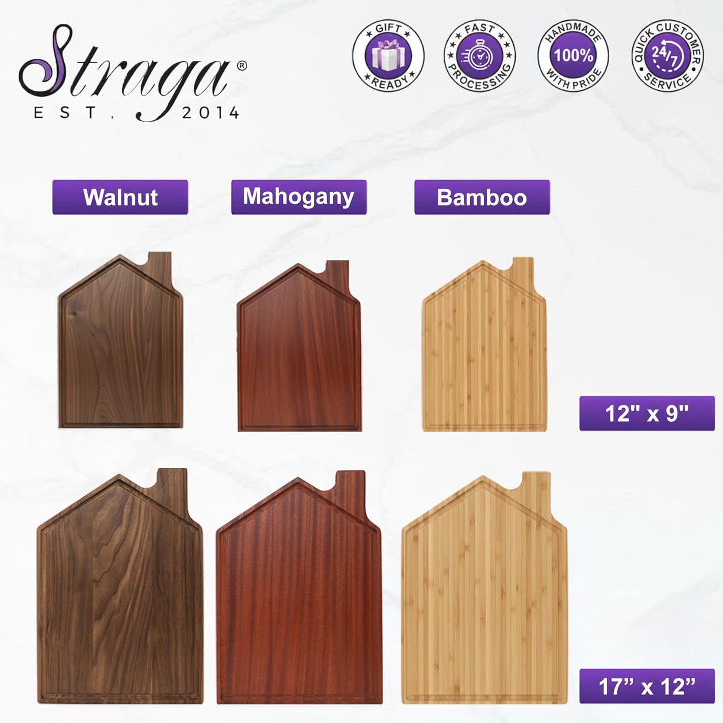 Personalized Home Cutting Board – Custom Engraved Charcuterie Board – Christmas or Housewarming Gift for Couples, Friends, or New Homeowners – Premium Hardwood, Handcrafted in USA 002