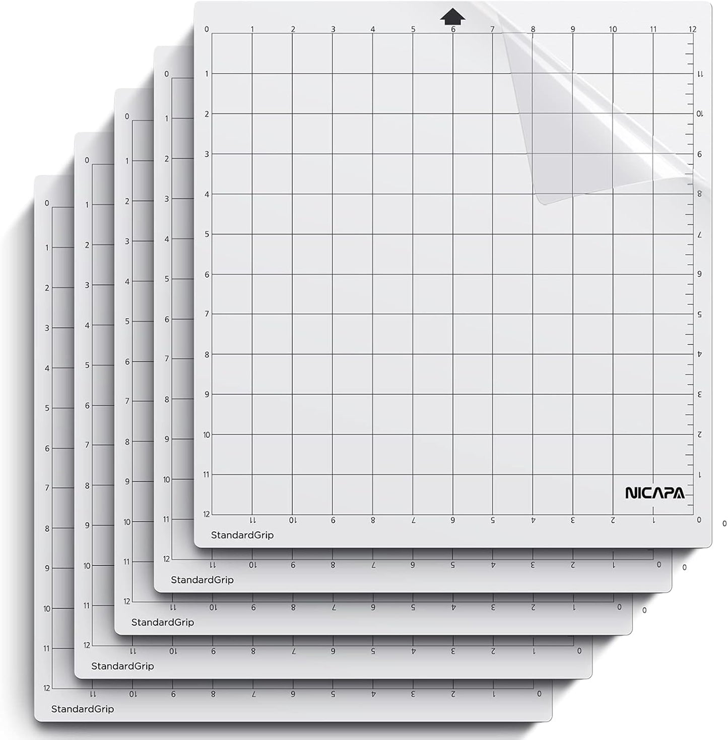 Cutting Mat for Silhouette Cameo 3/2/1 (Light-Grip,12x12 inch 3pack) Adhesive&Sticky Non-Slip Flexible Square Gridded Blue Cut Mats Replacement Accessories Set Matts Vinyl Craft Sewing
