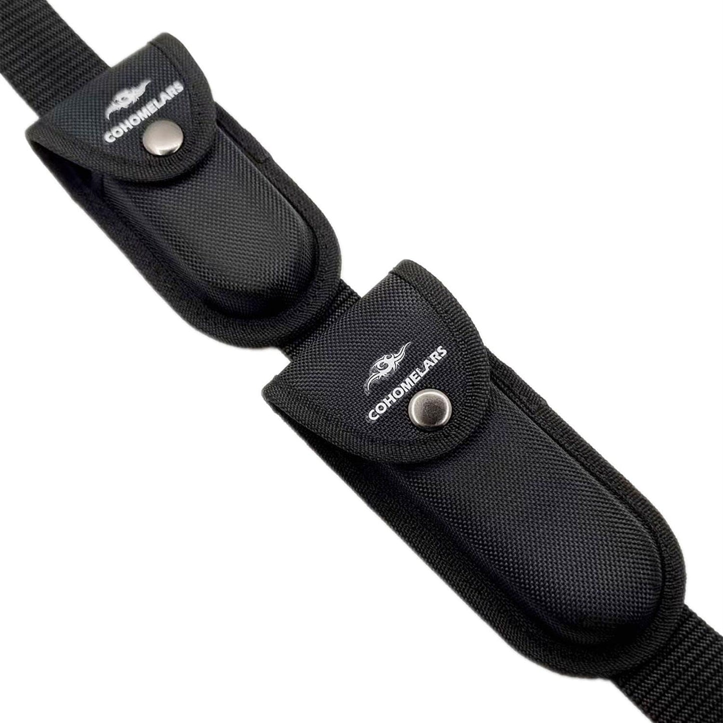 Multitool Belt Sheath for Leatherman, Gerber - Nylon Knife Pouch for Folding Knife - Snap Closure Knife Holder with Horizontally or Vertically Carry Belt Loop