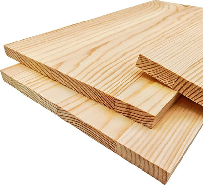 4PCS Rectangle Wood Boards Unfinished Wood Blocks for Crafting, 8x6x1in Blank Whittling Wooden Blocks for Wood Carving,Painting & Burning