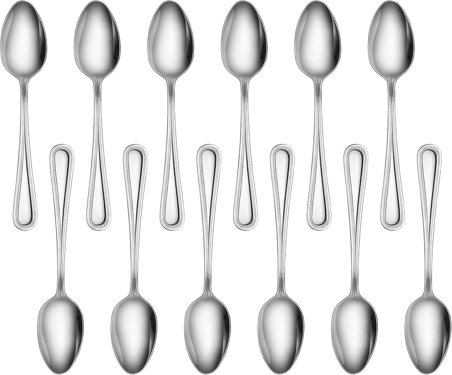 New Star Foodservice 58505 Bead Pattern 18/0 Stainless Steel, Oyster Fork 6-Inch Set of 12
